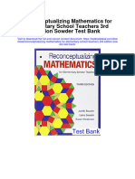 Reconceptualizing Mathematics For Elementary School Teachers 3rd Edition Sowder Test Bank
