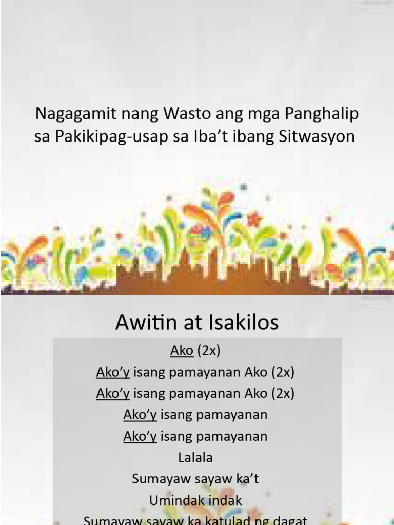 Grade 6 PPT Filipino Q1 Aralin 2 | PDF