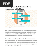 Building An NLP Chatbot For A Restaurant