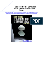 Research Methods For The Behavioral Sciences 2nd Edition Privitera Test Bank