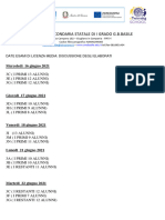 Calendario Colloqui Esami e Ratifica