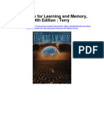 Test Bank For Learning and Memory 4th Edition Terry