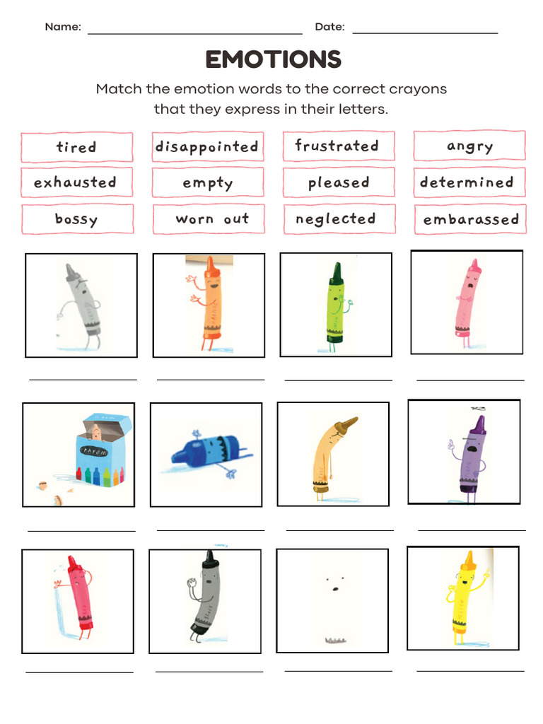 Emotions The Day The Crayons Quit PDF