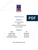 A Research Proposal: Name ID Nahrin Sultana KM-030-041 Kohinoor Akter SK-030-073 Ashia Khatun Tamanna SK-030-079