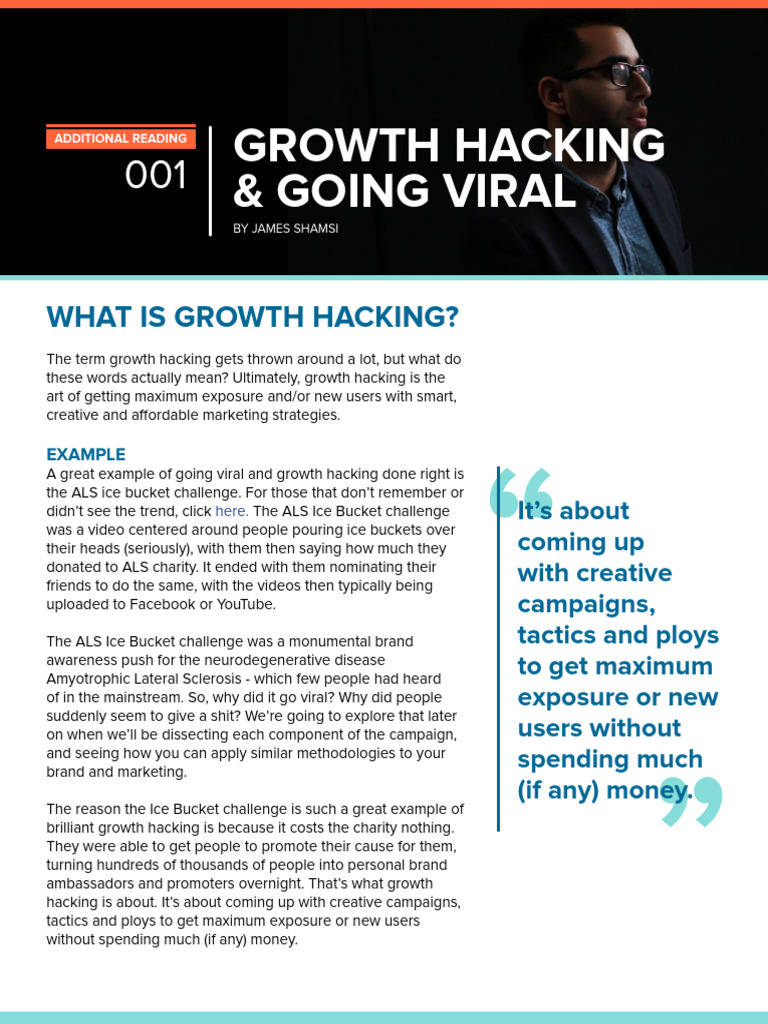 1 - Growth Hacking & Going Viral (Worksheet) | PDF | Viral Video