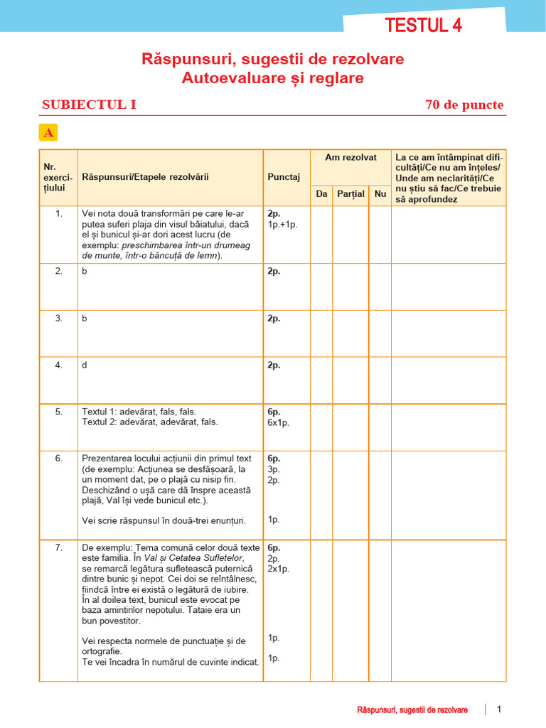 Testul 4 | PDF