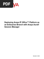 Deploying Avaya Ip Officetm Platform As An Enterprise Branch With Avaya Aura Session Manager 11-13-2023