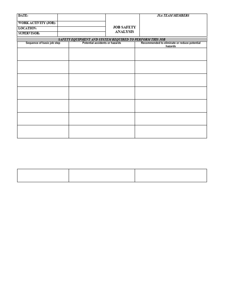 Form Jsa Kosong Pdf