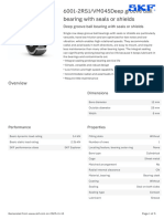 SKF 6001-2RS1 - VM045Deep Groove Ball Bearing With Seals or Shields Specification