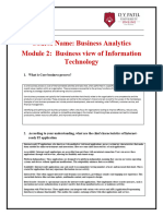 Assignment Mod 2 Business View of Information Technology