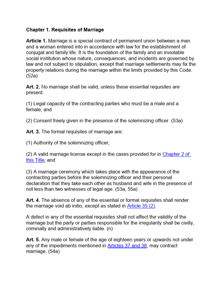 Family Code Philippine Constitution PDF Annulment Marriage