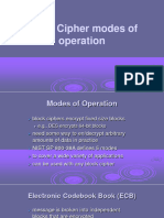 Block Cipher Modes of Operation