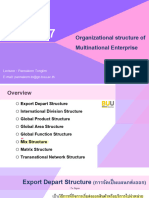IB-Chapter 7 Organization Structure of Multinational Enterprise