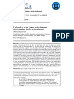 L'informel, Un Secteur Clé Pour Un Développement Dans Les Soc Afr