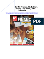 Test Bank For M Finance 4th Edition Marcia Cornett Troy Adair John Nofsinger