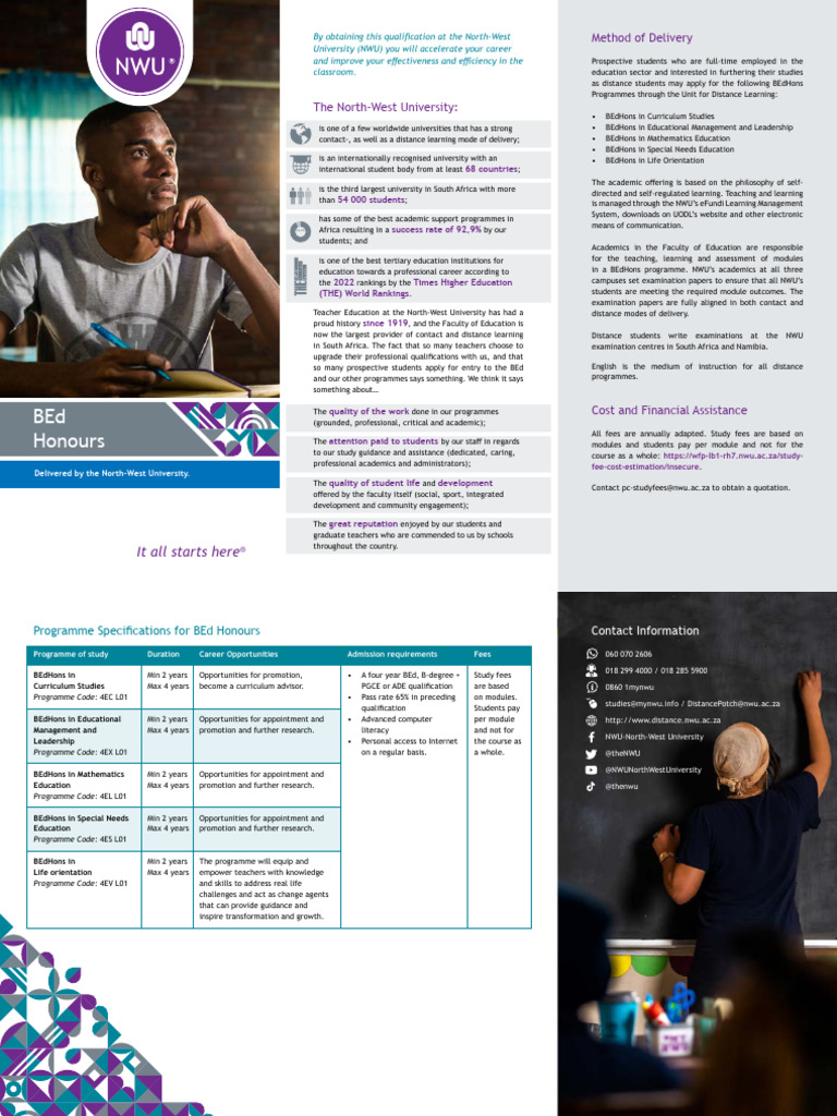 Nwu Distance Learning Application 2025