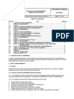 Supplier Data Requirements - Furnace Refractories