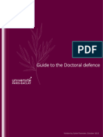Guide To The Doctoral Defense