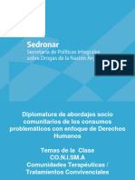 Diplomatura Sedronar - FiloUBA - Feduba Presentación Proyectada en Clase 4 - CONISMA y Comunidades Terapéuticas