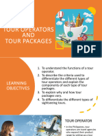 Week 9 - TOUR OPERATORS AND TOUR PACKAGES
