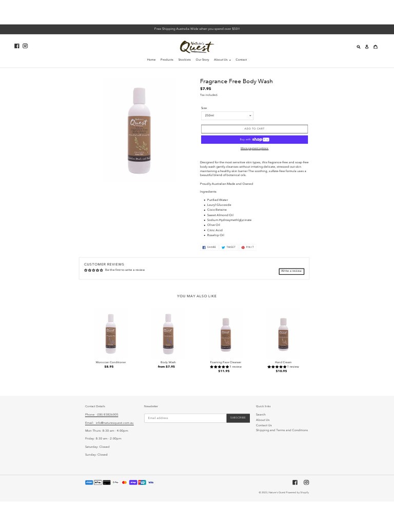 Fragrance Free Body Wash PDF Chemical Substances Toiletry