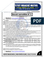 Devoir Surveillée N°1 - Physique-Chimie - TS2-TS1