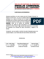 Carta de Residencia Porvenir