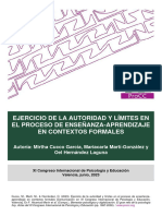 Ejercicio de Autoridad Ylimites en El Proceso de Ensenanaza-Aprendizaje