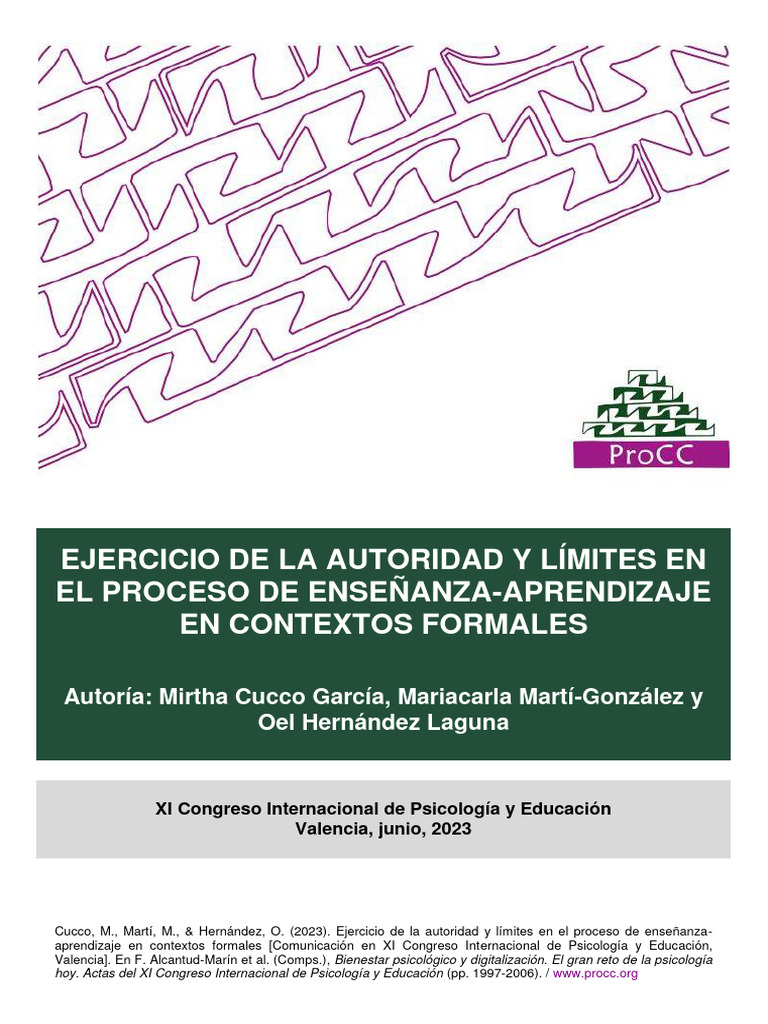 Autoridad y límites en la enseñanza formal | PDF | Sicología | Aprendizaje