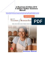 Taxation of Business Entities 2018 Edition 9th Edition Spilker Solutions Manual