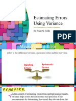 Estimating Errors Using Variance in Physics