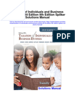 Taxation of Individuals and Business Entities 2018 Edition 9th Edition Spilker Solutions Manual