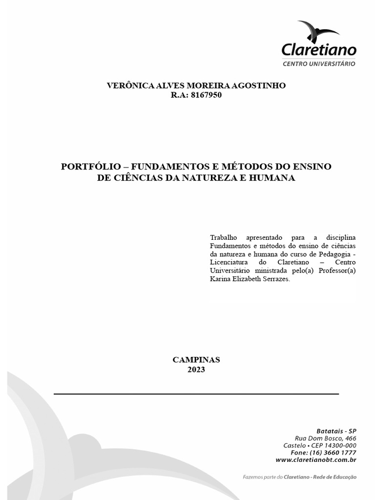 Ensino de Ciências e Humanas na Educação | PDF | Science | Ciências ...