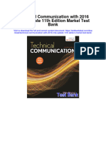 Technical Communication With 2016 Mla Update 11th Edition Markel Test Bank