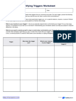 Identifying Triggers Worksheet