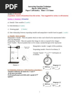 Answering Questions Technique Physics SPM Paper 3