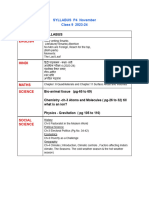 Periodic 4 November, CLASS 9, SYLLABUS P1 ALL SUBJECTS 2023-24