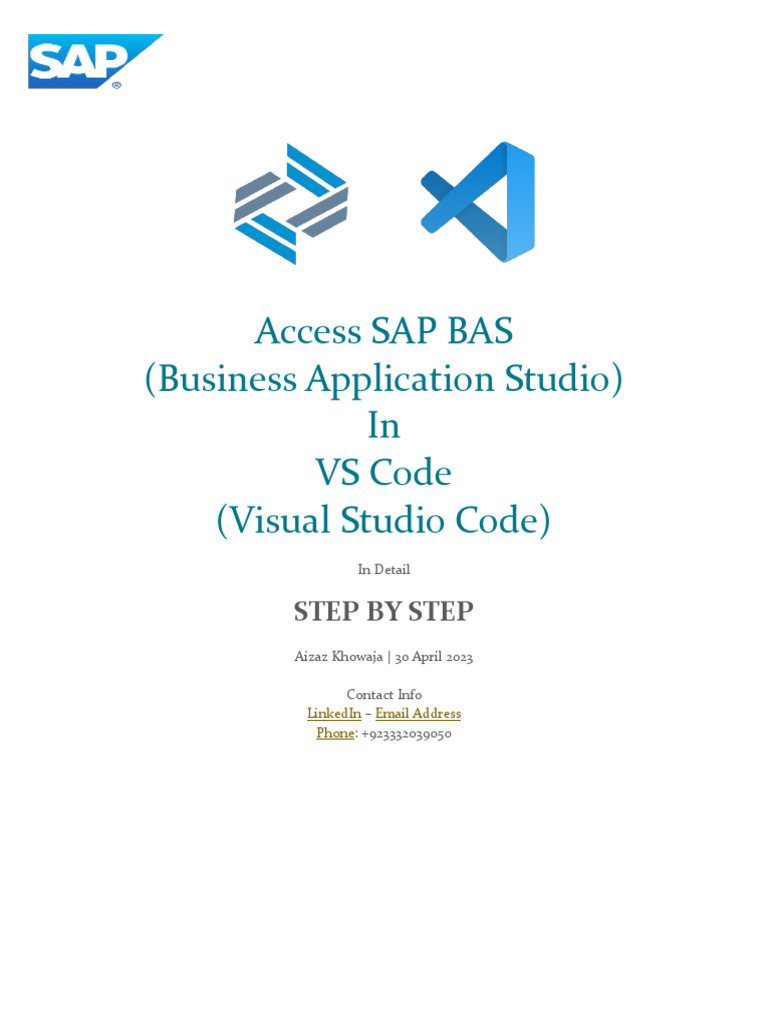 Connect VS Code With SAP BAS in 4 Easy Steps 1682889180 | PDF ...