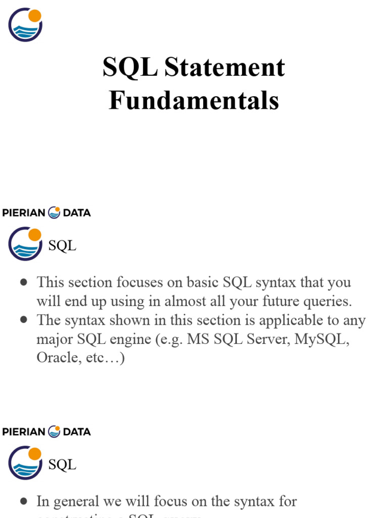 01-SQL-Fundamentals | PDF | Sql | Table (Database)