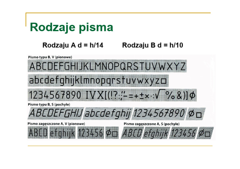 Pismo Techniczne W Klasa 5 Sprawdzian Z Techniki Microsoft PowerPoint - 06.pismo Techniczne | PDF