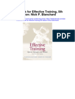 Test Bank For Effective Training 5th Edition Nick P Blanchard