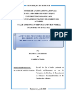 ANALYSE DES PROCEDURES DE RECOUVREMENT DES CREDITS DANS UNE INSTITUTION DE MICROFINANCE, CAS DE L’A.V.E.C EJO NI HEZA