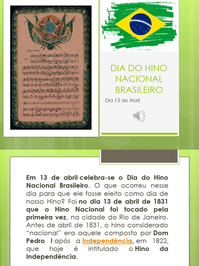 História do Dia do Hino Nacional | PDF | Brasil