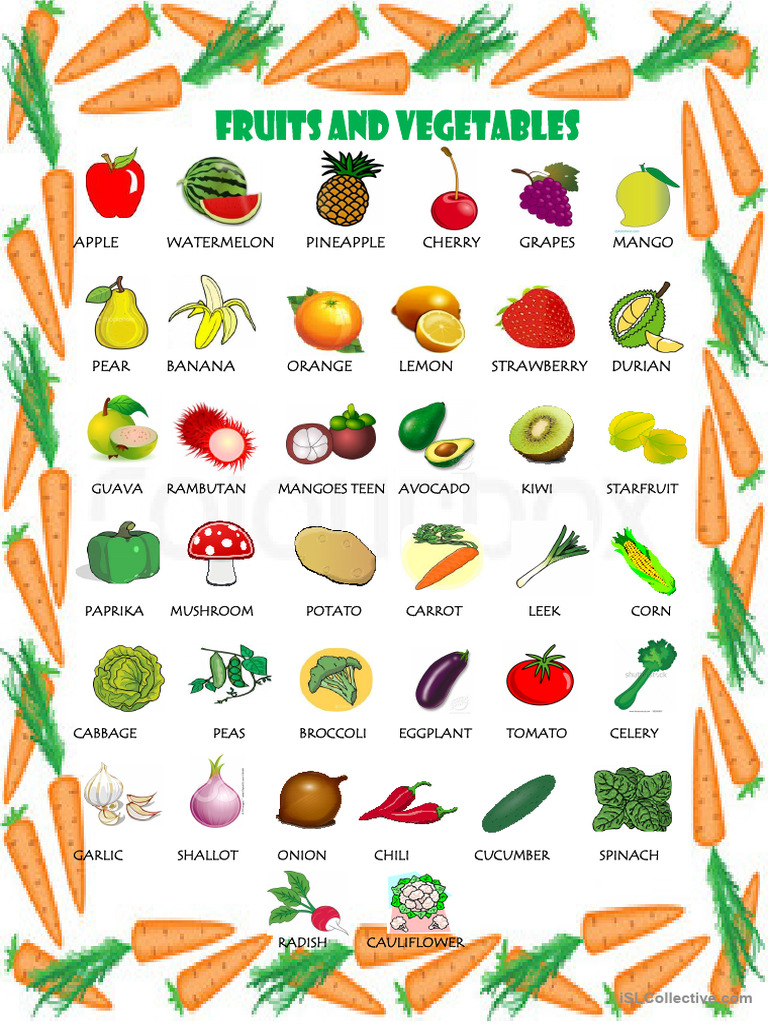 Fruits and Vegetables PDF