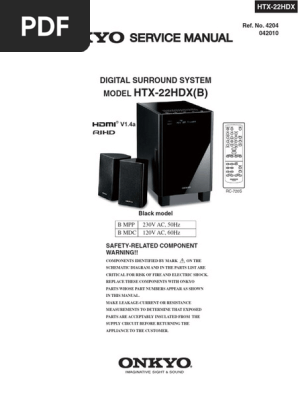 Onkyo HTX-22HDX Service Manual | PDF | Digital Signal Processing