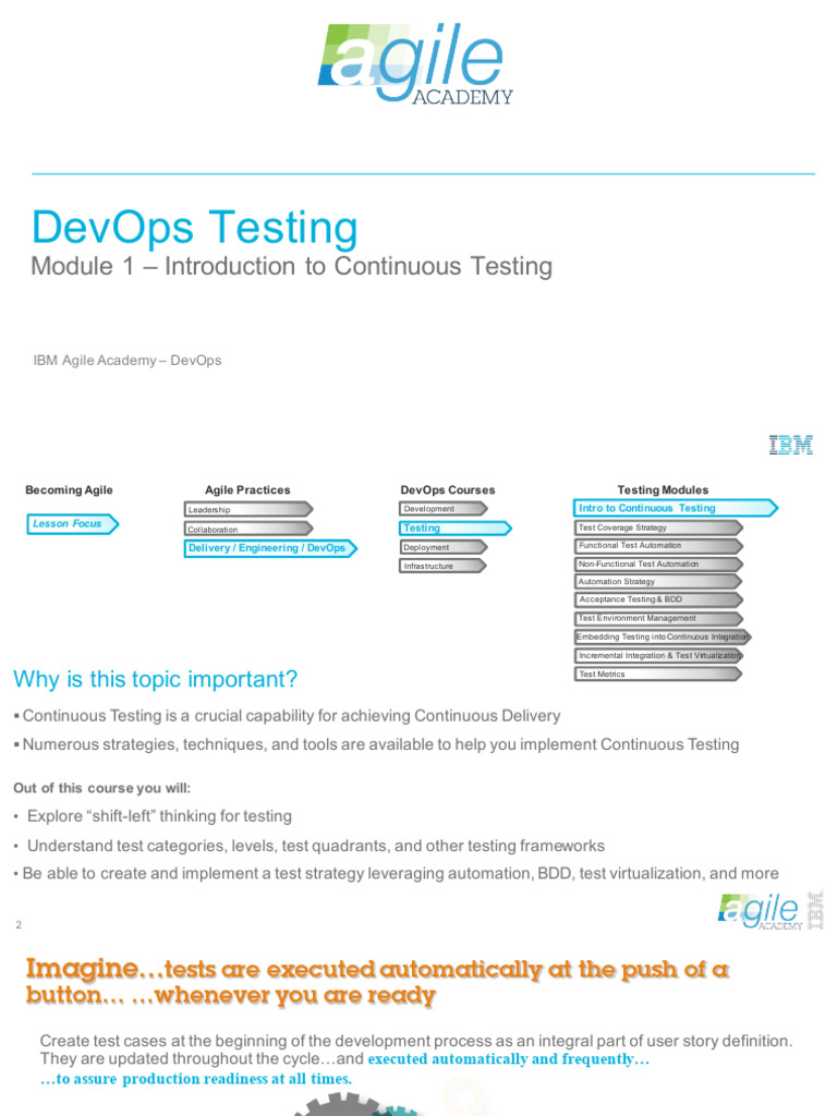 Agile Devops Testing Pdf Software Testing Penetration Test