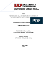 Tesis - Determinación - Concentración de Fluoruros - Pastas Dentales - Método - IÓN Selectivo