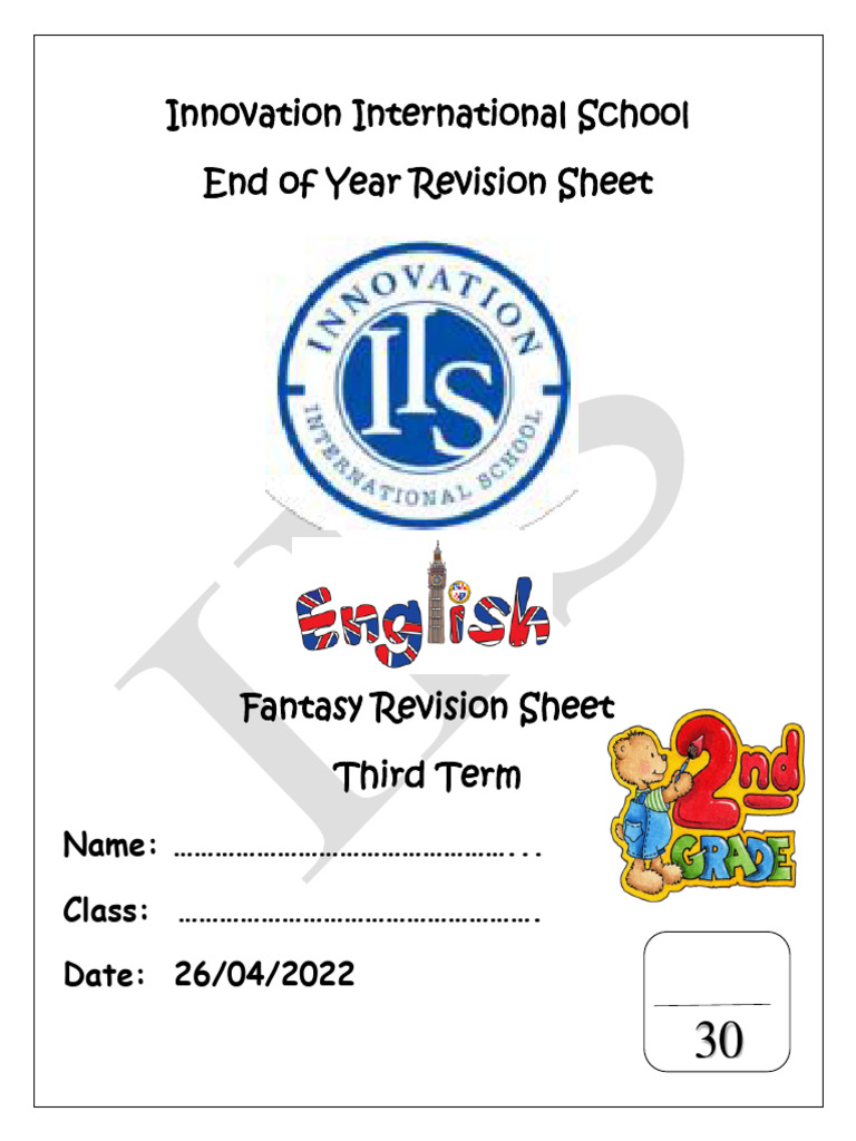 End of Year Fantasy Revision Sheet | PDF