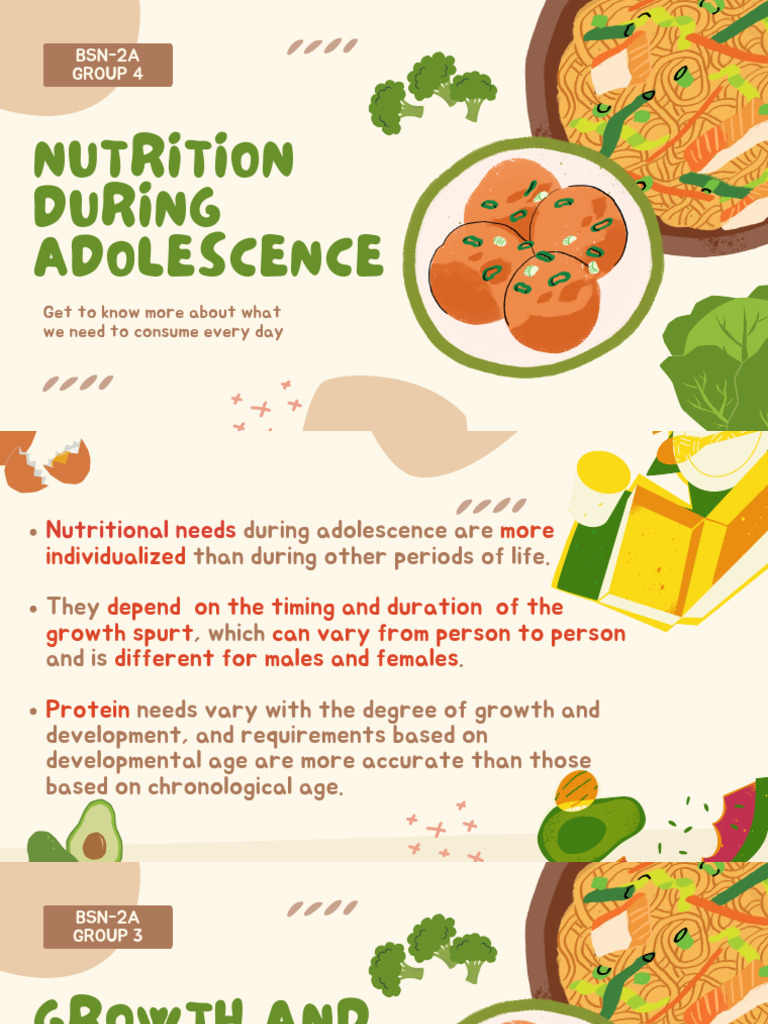 Adolescent Nutritional Needs Explained | PDF | Diet & Nutrition | Diet ...