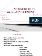 Green Concrete Replacing Cement Asasas